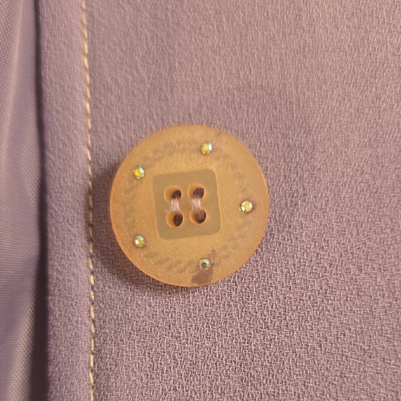 FOX LADY Elegant Purple Trench Coat with Tailored Fit - Picture 5 of 13